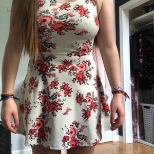 white floral dress